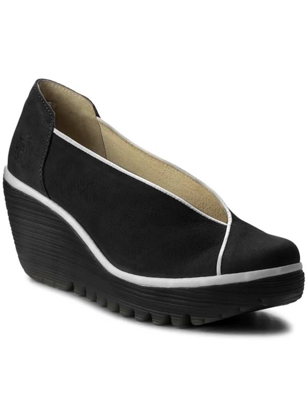 Fly London Yuca Suede Leather Wedge Dress Shoes Size 38 EU 7.5 US